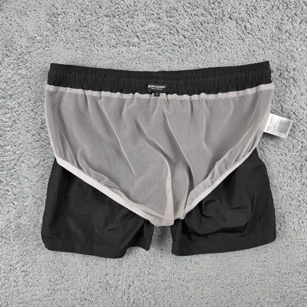 Ron Dorff Swim Shorts Mens S Black Recycled Polyester Drawstring Mesh Liner 3